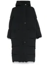 Jil Sander Quilted Down Coat In Schwarz