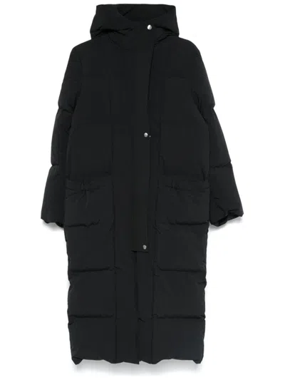 Jil Sander Quilted Down Coat In Black  