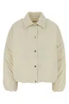 Jil Sander Quilted Down Down Jacket In Neutral