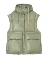 Jil Sander Quilted Down Gilet In Green