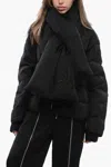 Jil Sander Quilted Down Jacket With Padded Scarf In Black