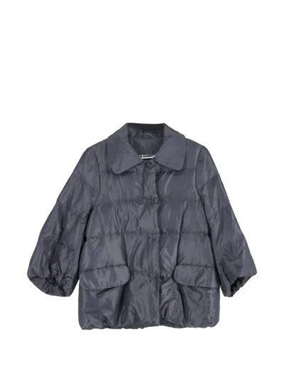 Pre-owned Jil Sander Quilted High-neck Jacket In Gray