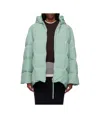 Jil Sander Quilted Hooded Down Jacket In Green