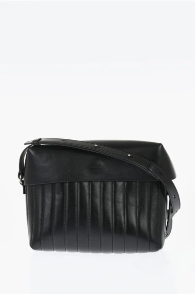 Jil Sander Quilted Leather Lid Crossbody Bag