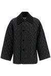 Jil Sander Quilted Maxi Jacket With Detachable In Black (black)