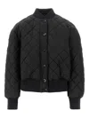 Jil Sander Diamond-quilted Twill Padded Bomber Jacket In Black