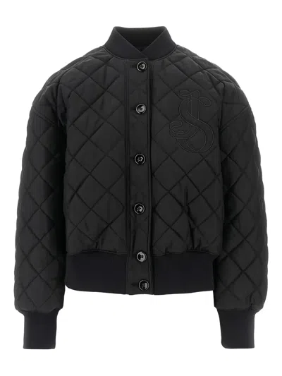 JIL SANDER QUILTED MONOGRAM BOMBER JACKET