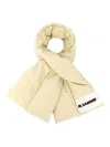 Jil Sander Cream Polyester Scarf In Neutral