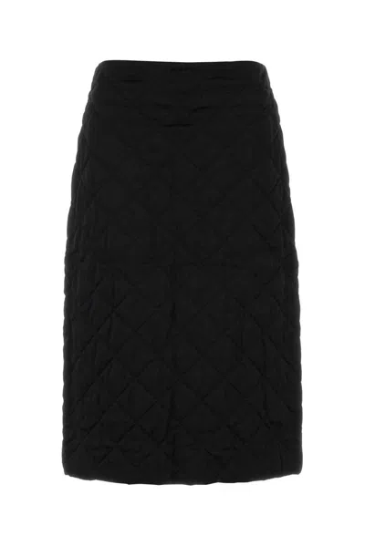 Jil Sander Quilted Skirt In Black