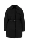 Jil Sander Silk Blend Down Jacket With Belted Waist
