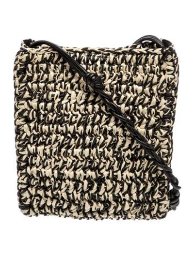 Pre-owned Jil Sander Raffia Crossbody Bag In Neutral