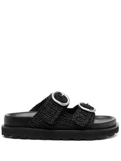Jil Sander Raffia Sandals