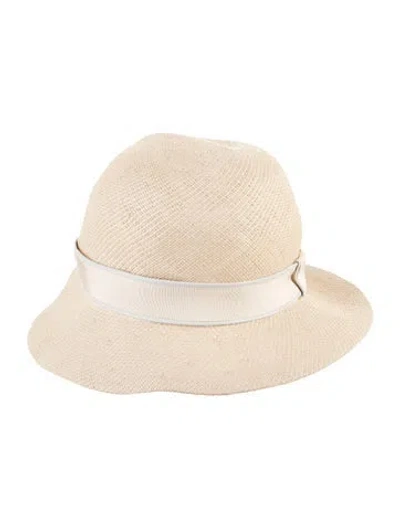 Pre-owned Jil Sander Raffia Sun Hat In Neutral