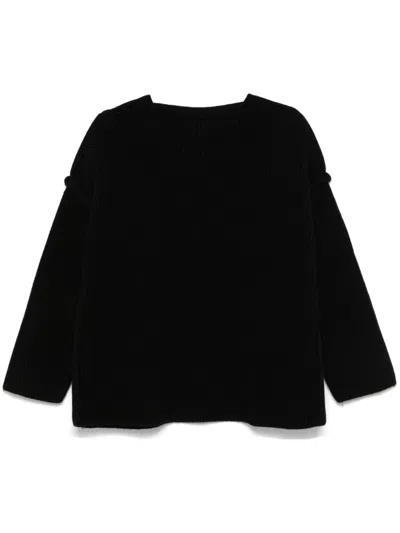 Jil Sander Raised-seam Sweater In Black