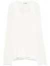 Jil Sander Raw-cut Sweater In White