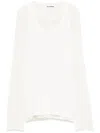 Jil Sander Raw-cut Sweater In White