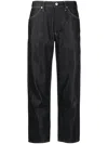 Jil Sander Raw Denim Jeans In Black