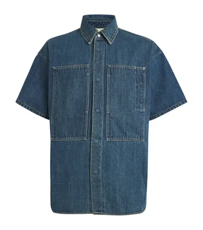 Jil Sander 168 Short Sleeve Shirt In Blue