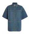 Jil Sander Raw Denim Shirt In Blue