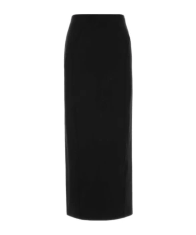Jil Sander Rear-slit High-waist Pencil Skirt In Black