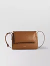 Jil Sander Messenger Brown Leather Crossbody Bag In Brown