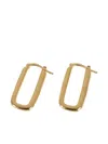 Jil Sander Rectangular Earrings In Gold