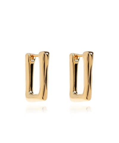 JIL SANDER JIL SANDER RECTANGULAR HOOP EARRINGS