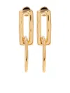 Jil Sander Rectangular Frame Earrings In Gold