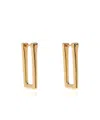 Jil Sander Rectangular Hoop Earrings In Yellow
