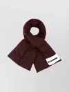 Jil Sander Rectangular Quilted Polyester Scarf In Brown