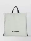 Jil Sander Rectangular Top Handles Contrast Trim Tote Bag In Grey