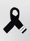 Jil Sander Rectangular Wool Scarf Soft Texture In Black