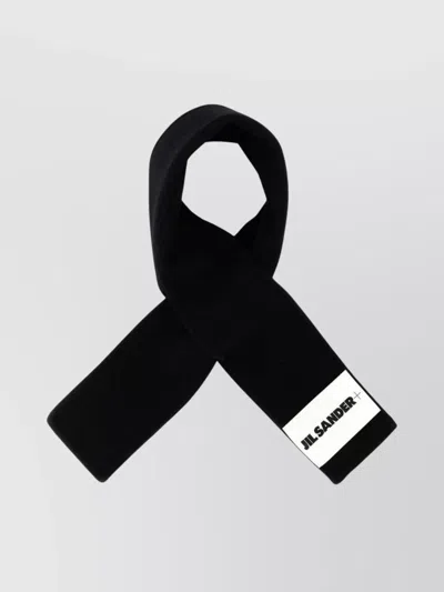 JIL SANDER RECTANGULAR WOOL SCARF SOFT TEXTURE