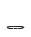 Jil Sander Rectangular-buckle Slim Belt In Black