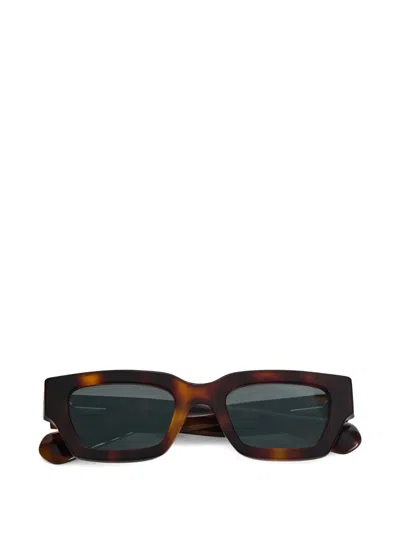Jil Sander Rectangular-frame Sunglasses In Brown