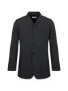 Jil Sander Recycled Polyester Deconstructed Jacket In Black
