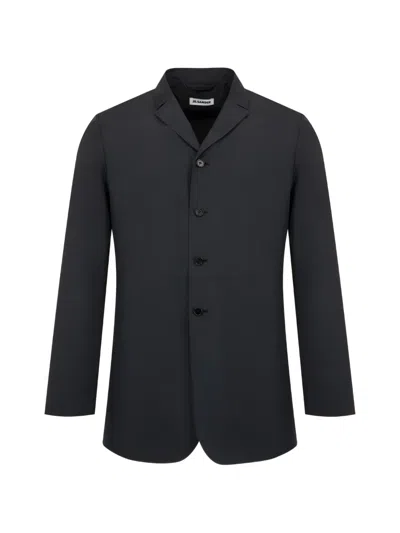 Jil Sander Recycled Polyester Deconstructed Jacket In Black