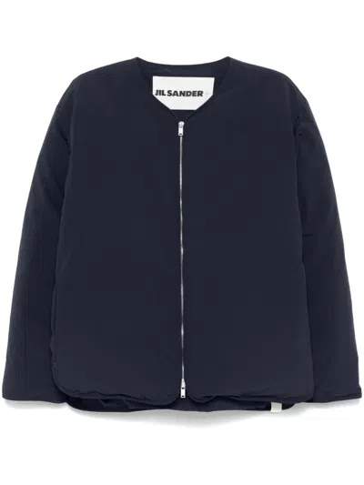 Jil Sander Zip-up Jacket In Blue