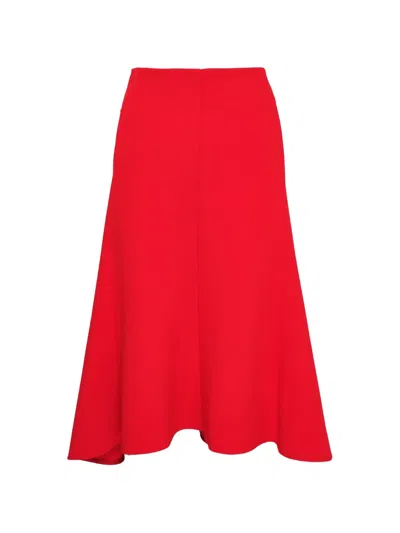 Jil Sander Red A-line Skirt