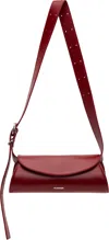Jil Sander Red Cannolo Mini Bag In 609 Cedar Red