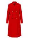 Jil Sander Tailored Coat Back Vent Double Breasted Lapels In Red