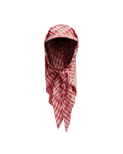 Jil Sander Red Foulard Cap