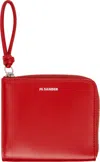 Jil Sander Red Giro Wallet In Red