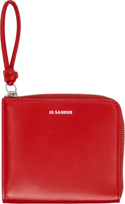 Jil Sander Red Giro Wallet