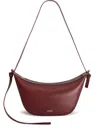 Jil Sander Red Knot Small Shoulder Bag In Burgundy