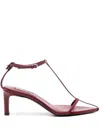 Jil Sander Buckle High-heeled Sandals In Red