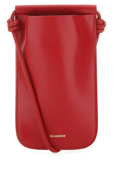 Jil Sander Red Leather Phone Case
