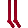 Jil Sander Red Ribbed Wool Socks In Red