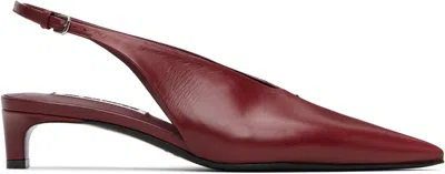 Jil Sander Red Slingback Heels