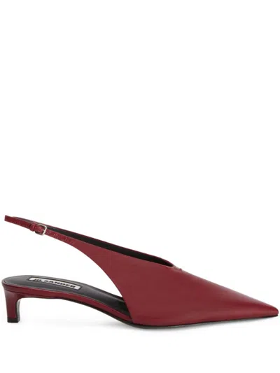 Jil Sander Red Slingback Pumps